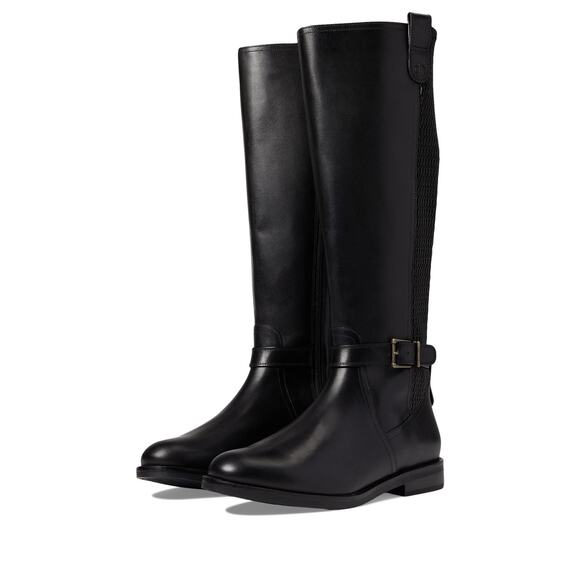 NWT Cole Haan Women’s CLIVE Stretch Boots Black Leather Size 6 - Picture 1 of 5